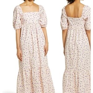 Fourteenth Place Puff Sleeve midi floral dress Size XS